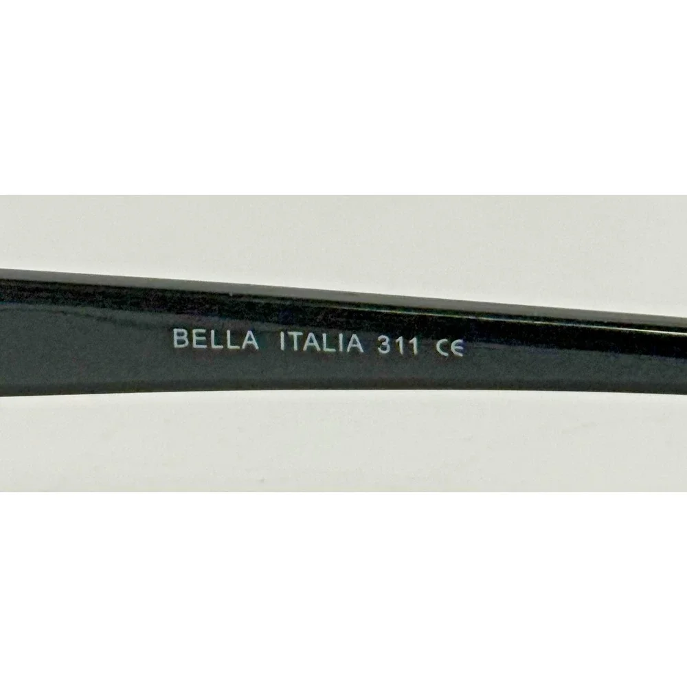Bella Italia 311 Eyeglass Frames Womens 53-19-130 Black Gold Geometric Hexagon